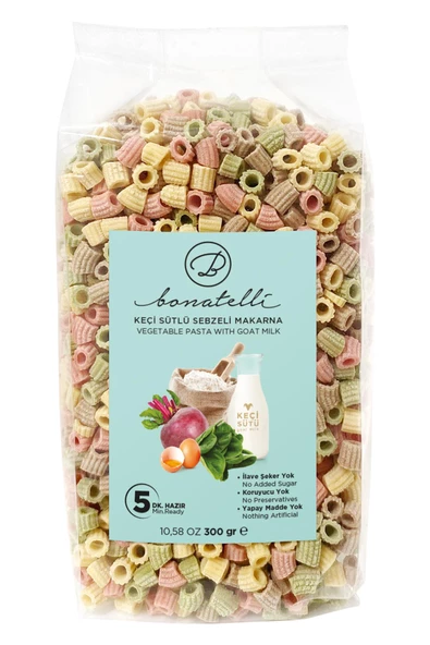 Keçi Sütlü Sebzeli Makarna 300 Gr ürün görseli 1