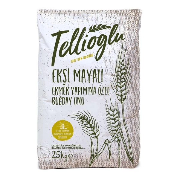 Tellioğlu Ekşi Mayalı Ekmek Yapımına Özel Buğday Unu 25 Kg ürün görseli 1
