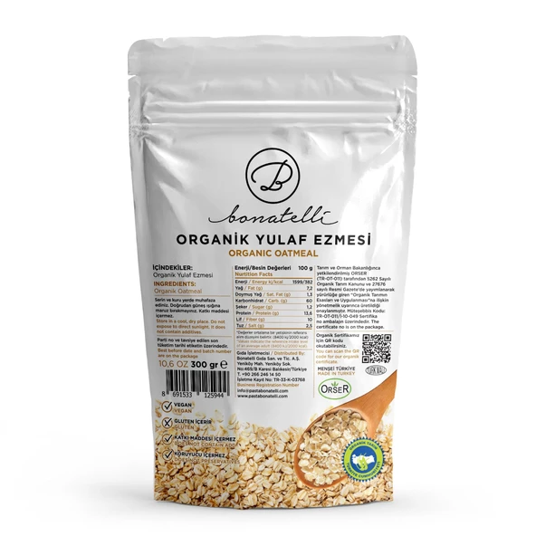 Organik Yulaf Ezmesi 300 Gr ürün görseli 1