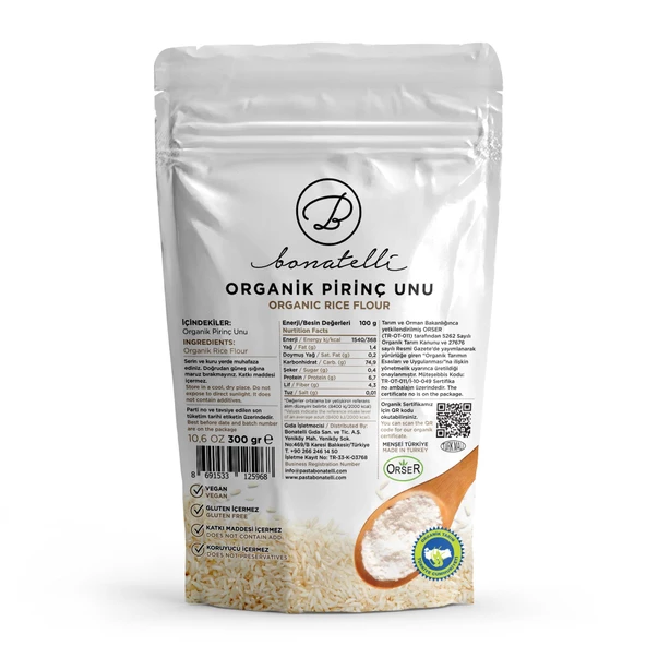Organik Pirinç Unu 300 Gr ürün görseli 1