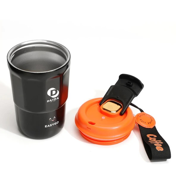 Daima EasyGo Bardak Termos Siyah 380 ml - Resim 5