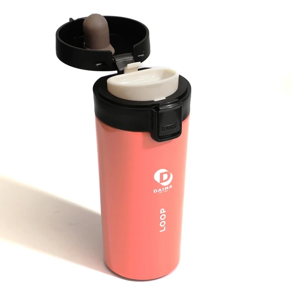 Daima Loop Bardak Termos Pembe 380 ml - Resim 2