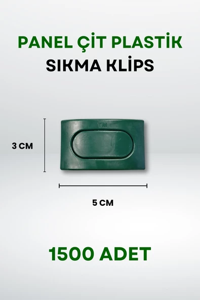 Panel Çit Plastik Sıkma Klips (1500 Adet) - Resim 2