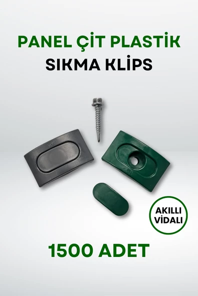 Panel Çit Plastik Sıkma Klips - Akıllı Vidalı (1500 Adet) ürün görseli 1