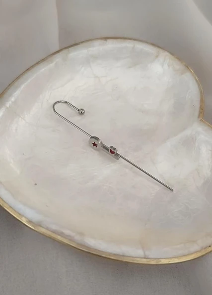 Kıkırdak Küpe Kararmaz Çelik 316L Lüks Kadın Küpe ürün görseli 1