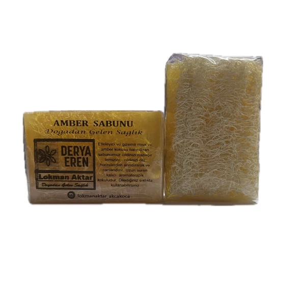 Doğal Kabak Lifli Amber Sabunu 100-120gr 1Adet, Derya Eren ürün görseli 1