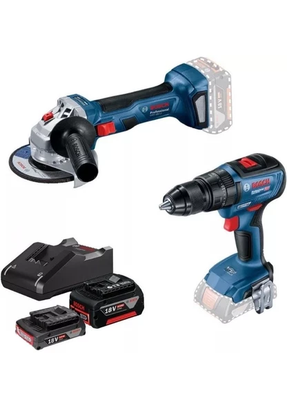 BOSCH 0615990M8S Gws 180 Li+Gsb 18V-50 Darbeli Vidalama İkili Set ürün görseli 1