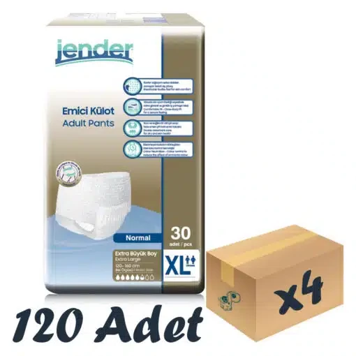 Jender Emici Külot Ekstra Büyük Boy XL 30'lu 4 Adet Hasta Bezi ürün görseli 1