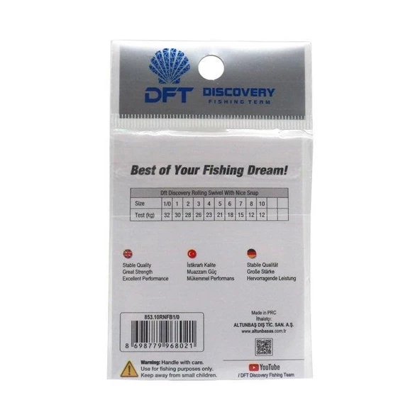 DFT Rolling Swivel With Nice Snap - Resim 3