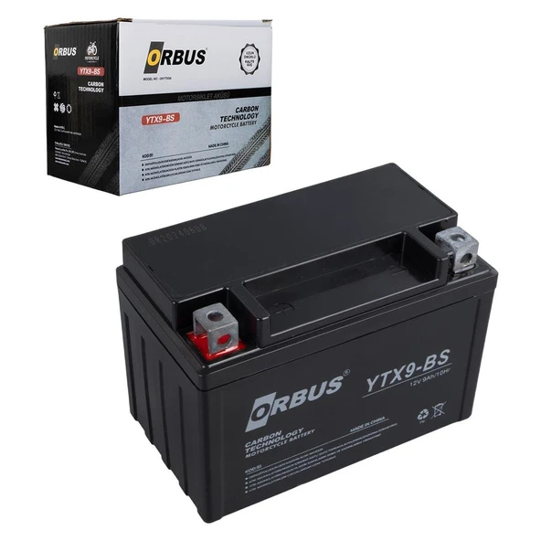 Orbus Motosiklet Aküsü 12 Volt 9 Amper Yeni Tarihli Taze Akü 150x86x107mm 2.9 Kg ürün görseli 1