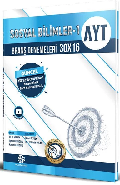 AYT Sosyal Bilimler 1 30 x 16 Branş Denemeleri Bilgi Sarmal Yayınları ürün görseli 1