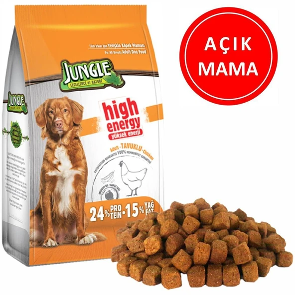 Jungle High Energy Tavuklu Köpek Maması 1 kg AÇIK ürün görseli 1