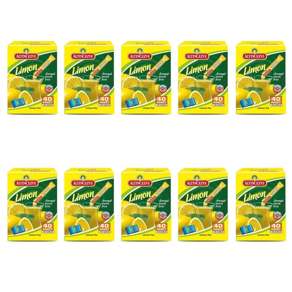 Altıncezve Limon Aromalı Tek İçimlik İçecek Tozu 40 x 1.5 Gr - 10lu PAKET ürün görseli 1