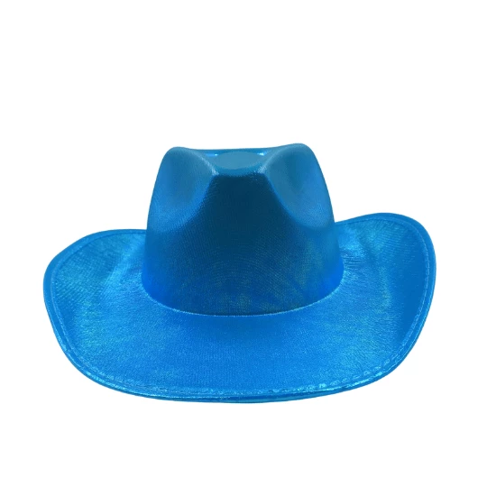 Mavi Neon Hologramlı Kovboy Şapka 32x39x14 cm ürün görseli 1