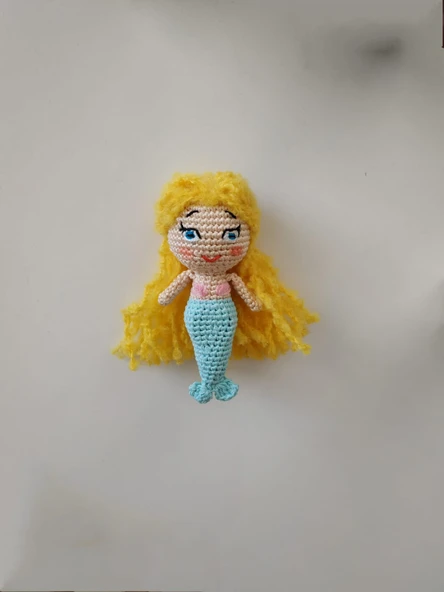 Deniz Kızı Anahtarlık Amigurumi Organik Oyuncak ürün görseli 1