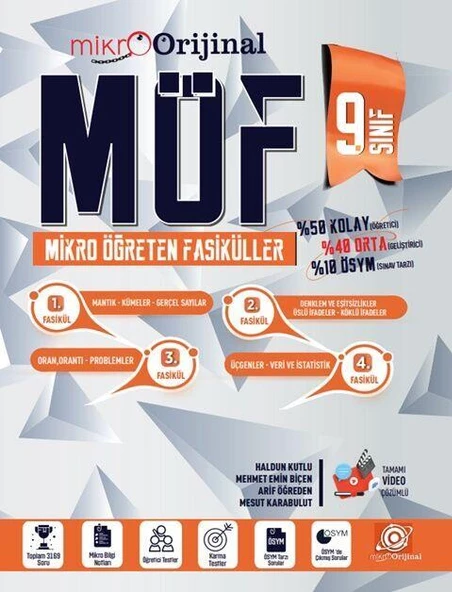 9. Sınıf Matematik MÖF Mikro Öğreten Fasiküller Orijinal Mikro ürün görseli 1
