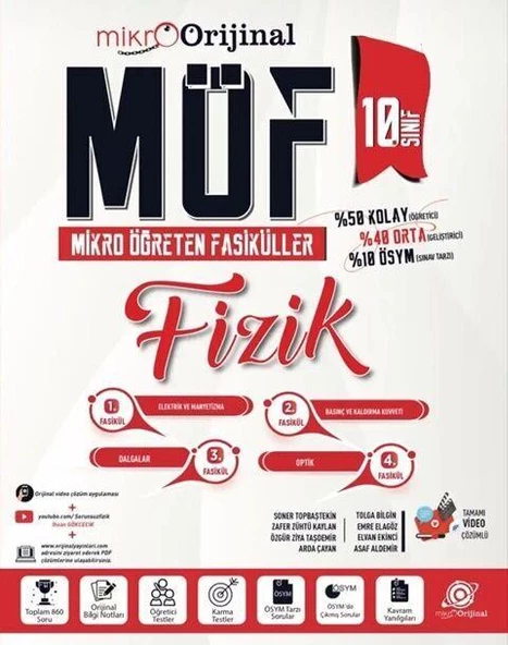 10. Sınıf Fizik MÖF Mikro Öğreten Fasiküller Orijinal Mikro ürün görseli 1
