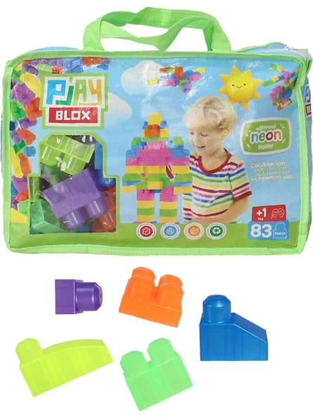 Asya Oyuncak Play Blox Pastel Blok Yapı Oyuncakları Çantalı 107 Parça 2977 ürün görseli 1