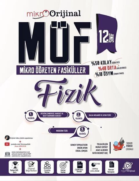 12. Sınıf Fizik MÖF Mikro Öğreten Fasiküller Orijinal Mikro ürün görseli 1