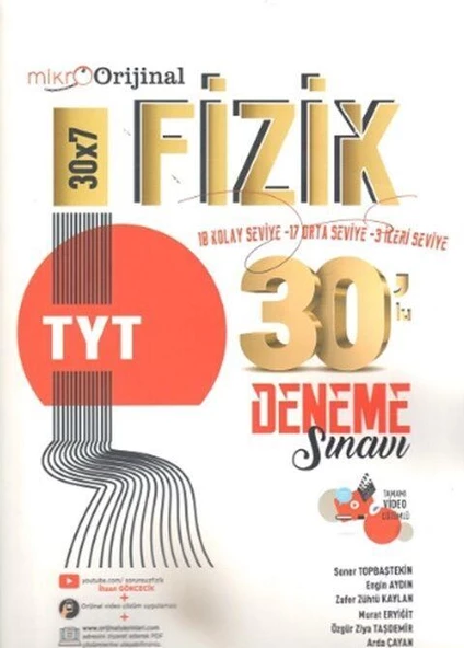 TYT Fizik 30 lu Deneme Sınavı Orijinal Mikro ürün görseli 1