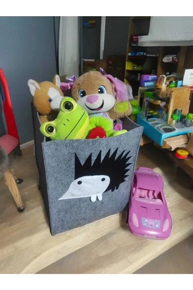 CimriKese Kirpi Keçe Oyuncak Sepeti, Çamaşır Sepeti ürün görseli 1