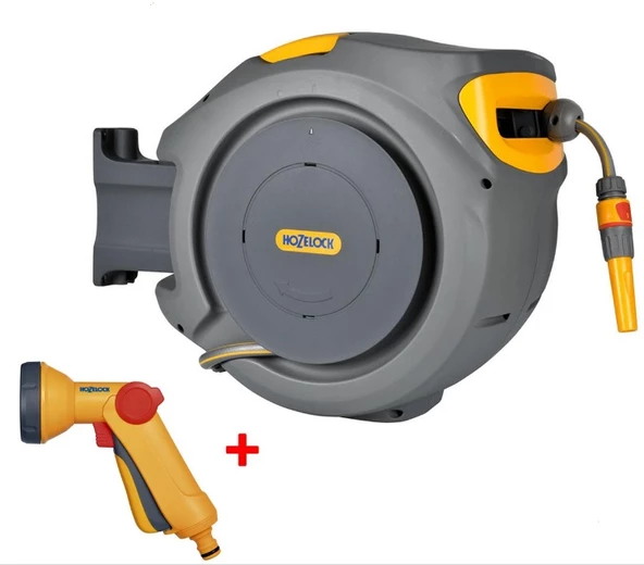 Hozelock 2403-3535H Duvara Monte 30 M Hortumlu Otomatik Geri Sarmalı Hortum Toplama Makara Seti ürün görseli 1