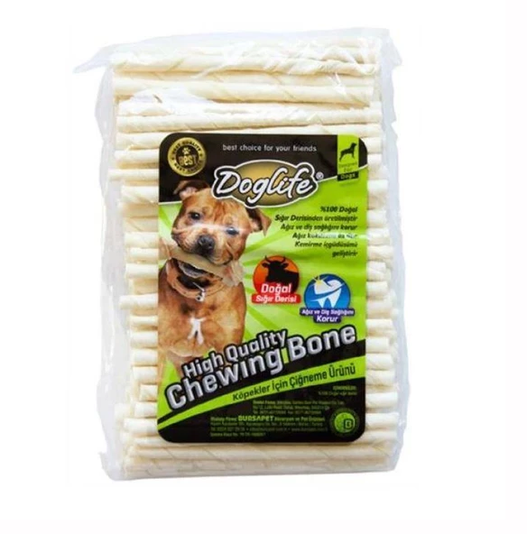 DOGLİFE BURGU ÇUBUK 5-6GR 100LÜ WHİTE ürün görseli 1