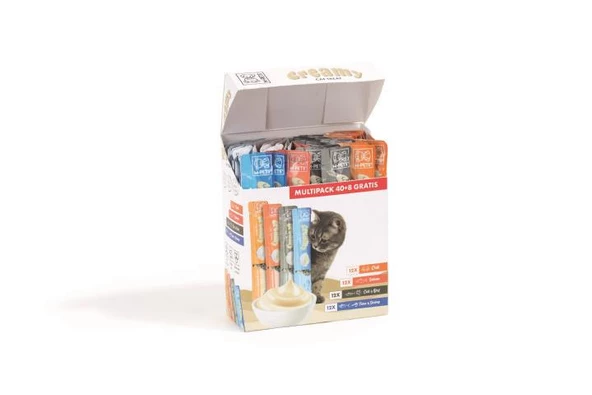 M-PETS 4 LEZZET KARIŞIK KEDİ CREAMY 48X15GR ürün görseli 1