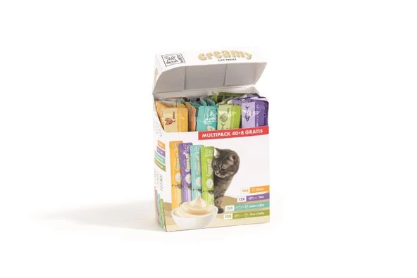 M-PETS 4 LEZZET KARIŞIK KEDİ CREAMY 48X15GR ürün görseli 1