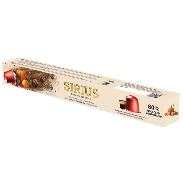 Sirius Premium Bal Kabağı Aromalı Kapsül Kahve (Nespresso Uyumlu) - 10 Adet ürün görseli 1