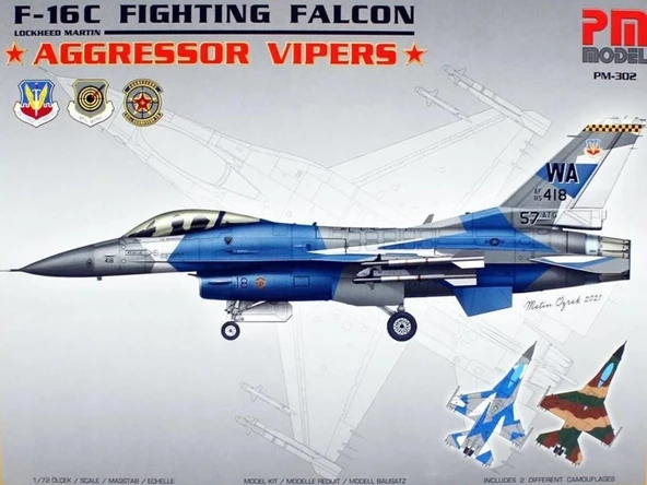 F-16 C Aggressor PM Model Montajlı Plastik Uçak Maket Kiti ürün görseli 1