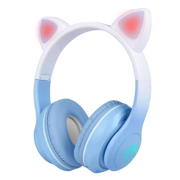 STN-28 Pro Kedi Kulaklı Tasarımlı RGB Işıklı Bluetooth Kulaklık ürün görseli 1