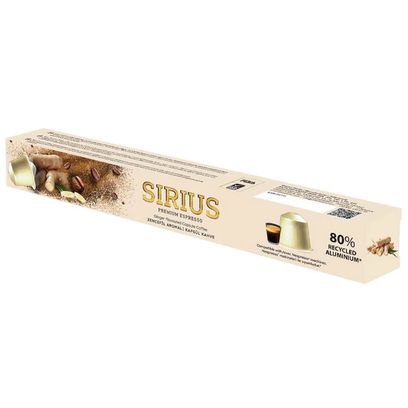 Sirius Premium Zencefil Aromalı Kapsül Kahve (Nespresso Uyumlu) - 10 Adet ürün görseli 1