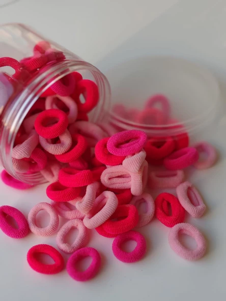 PEMBE RENKLİ 100'LÜ KUTUDA PAMUKLU TOKA ürün görseli 1
