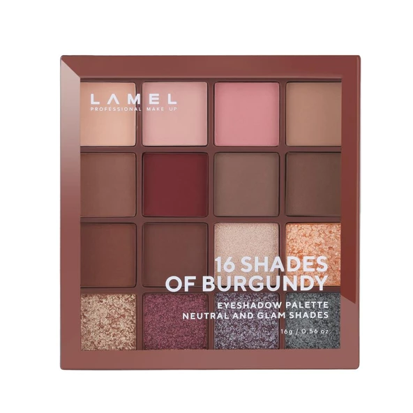 Lamel Göz Farı Paleti 16 Shades of Burgundy No 16-4 ürün görseli 1