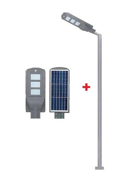 180W SOLAR AYDINLATMA LAMBASI + 3M. LAMBA DİREĞİ ürün görseli 1