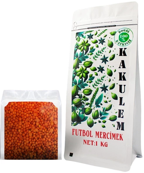 KAKULEM SERTİFİKALI Futbol Kırmızı Mercimek 1 KG ürün görseli 1