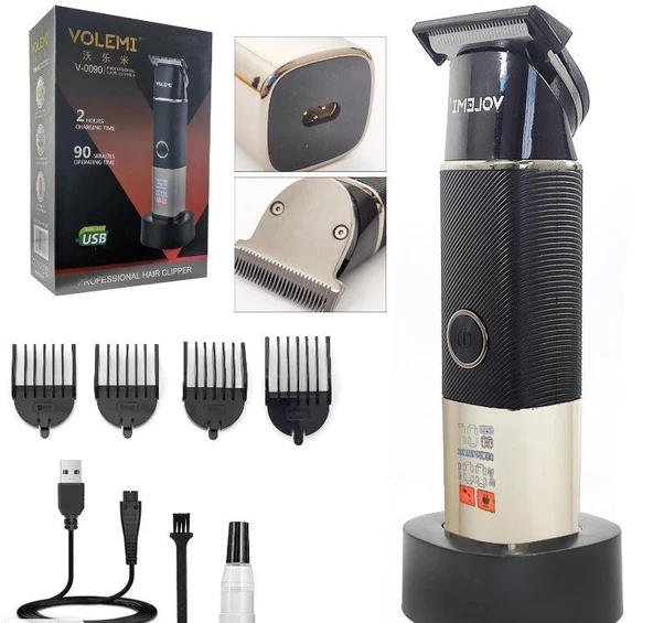 VOLEMI V-0090 Saç Sakal Tıraş Makinesi Şarjlı Lcd Ekran Professional ürün görseli 1