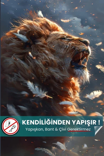 Galatasaray Poster, Premium Baskı Poster, Aslan Duvar Posteri, Galatasaray Hediyelik Ürün Önerisi ürün görseli 1