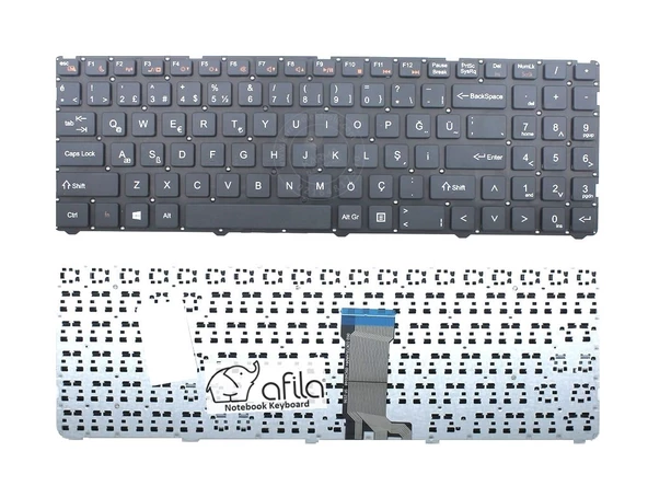 Casper C600 (2015-2016) Notebook Klavye - Tuş Takımı / Siyah - TR ürün görseli 1