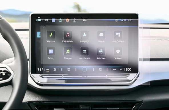 Yeni Passat B9 Kasa 2024 Model 12.9 inç Navigasyon Multimedya ile Uyumlu 9H Nano Ekran Koruyucu ürün görseli 1