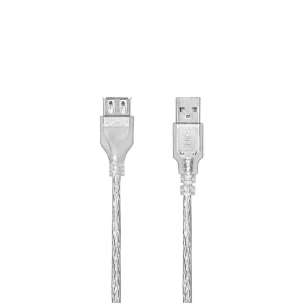 S-link SL-AF2015 Usb2.0 1.5m Şeffaf Uzatma Kablo - Resim 2