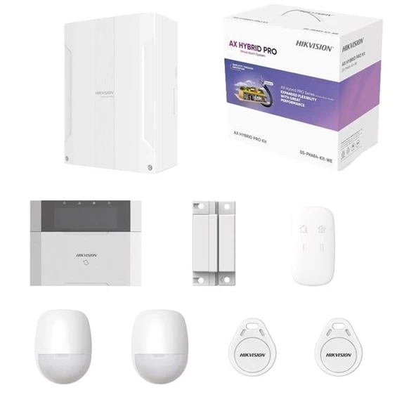 HIKVISION DS-PHA64-KIT-WE KABLOLU HIRSIZ ALARM KİTİ AX HYBRID PRO ürün görseli 1