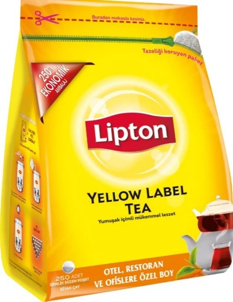 Lipton Yellow Label 3.2 gr 250'li Demlik Poşet Çay ürün görseli 1