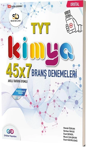 TYT Kimya 45 x 7 Branş Denemeleri Orbital Yayınları ürün görseli 1