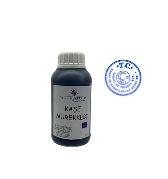 Turk Mürekkep Noter Kaşe Mürekkebi Mavi 250 ml. ürün görseli 1