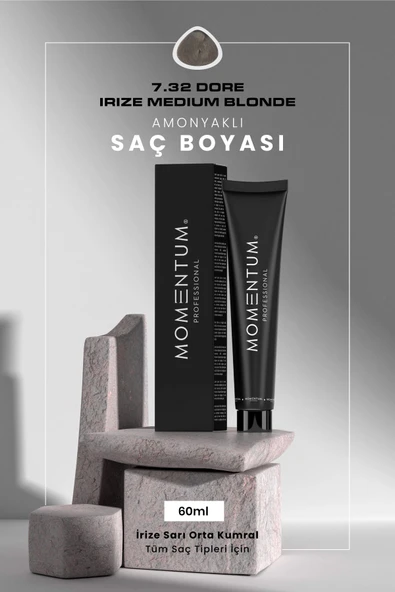 Momentum Saç Boyası Dore Irize Medium Blonde 7.32 60 ml ürün görseli 1