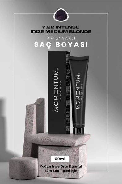Momentum Saç Boyası Intense Irize Medium Blonde 7.22 60 ml ürün görseli 1