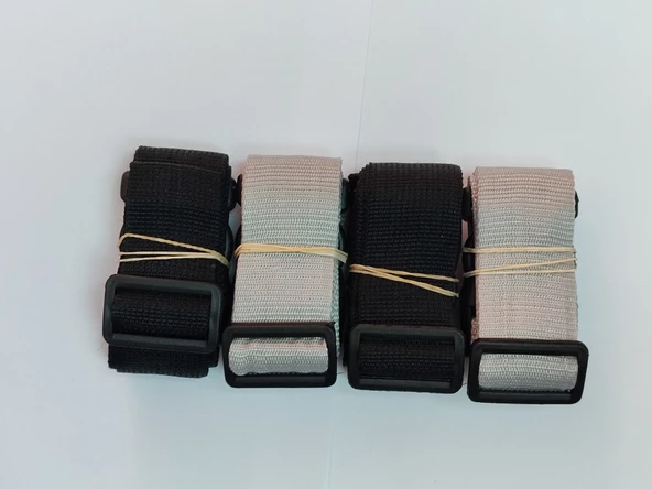 2 Adet Siyah 2 Adet Gri Valiz Kemeri 4 Cm Toplam 4 Adet ürün görseli 1