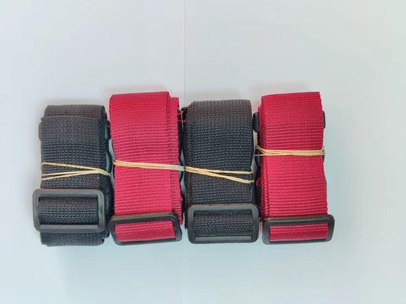 2 Adet Siyah 2 Adet Bordo Valiz Kemeri 4 Cm Toplam 4 Adet ürün görseli 1